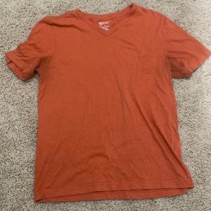Orange v-neck t-shirt